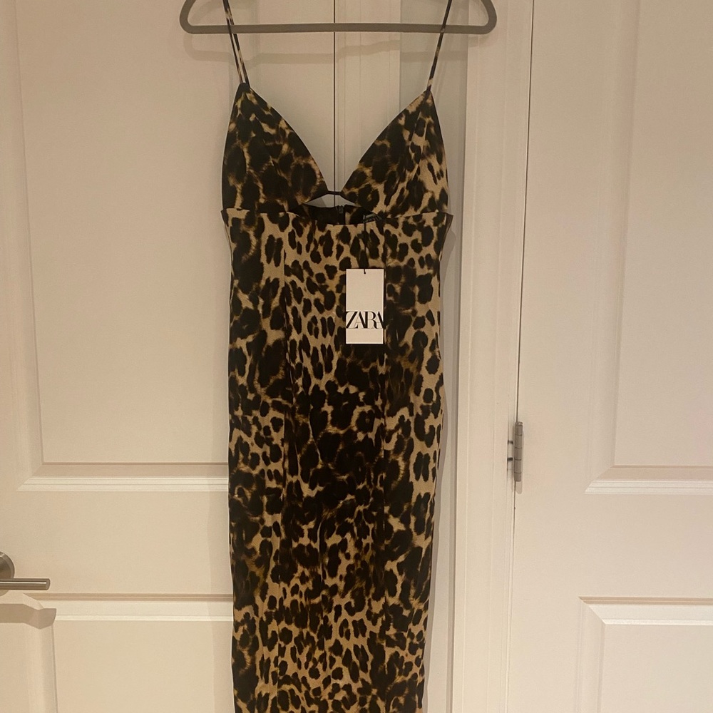 Chic Leopard Print midi dress